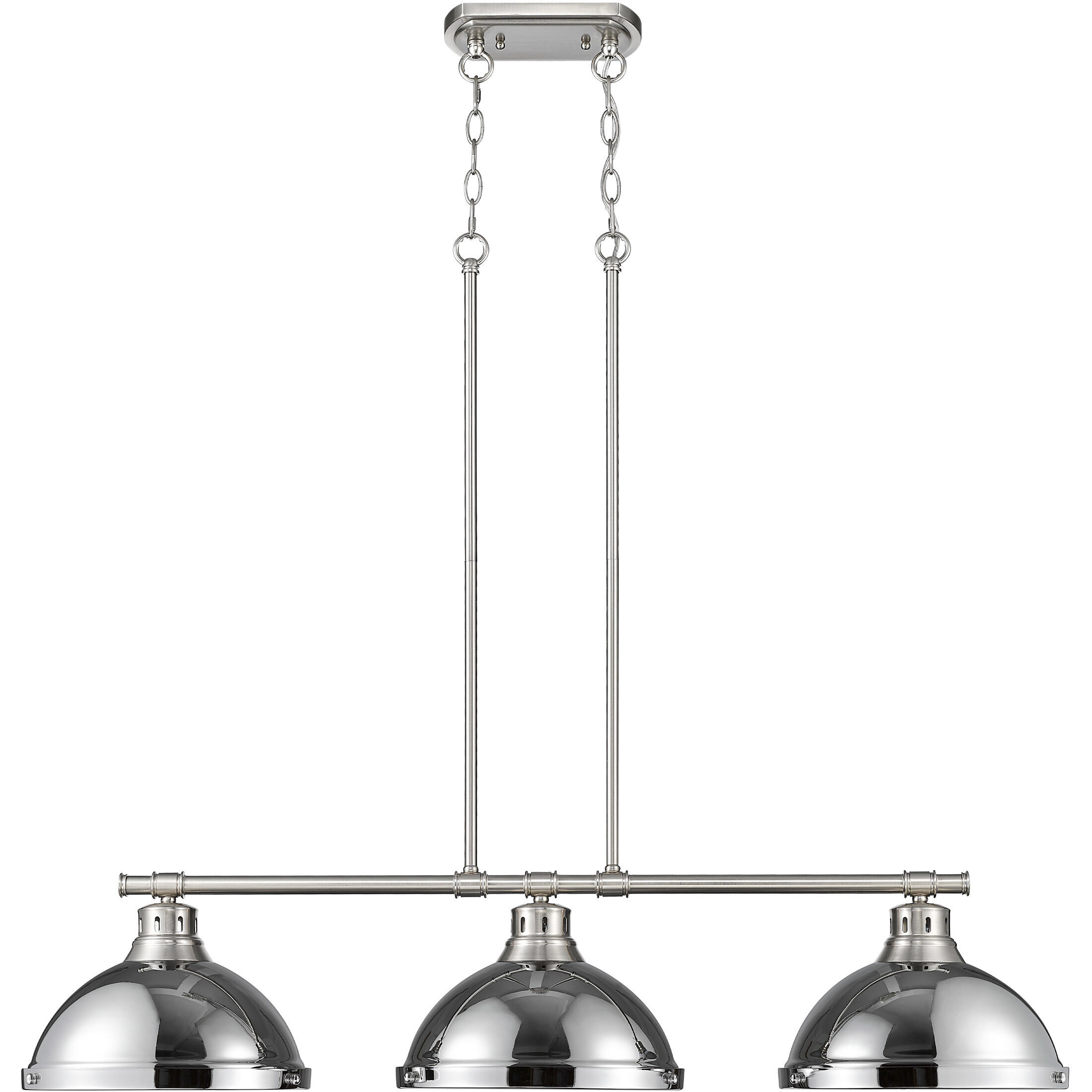Yep Duncan Island Light Ceiling Light in Pewter, Chrome