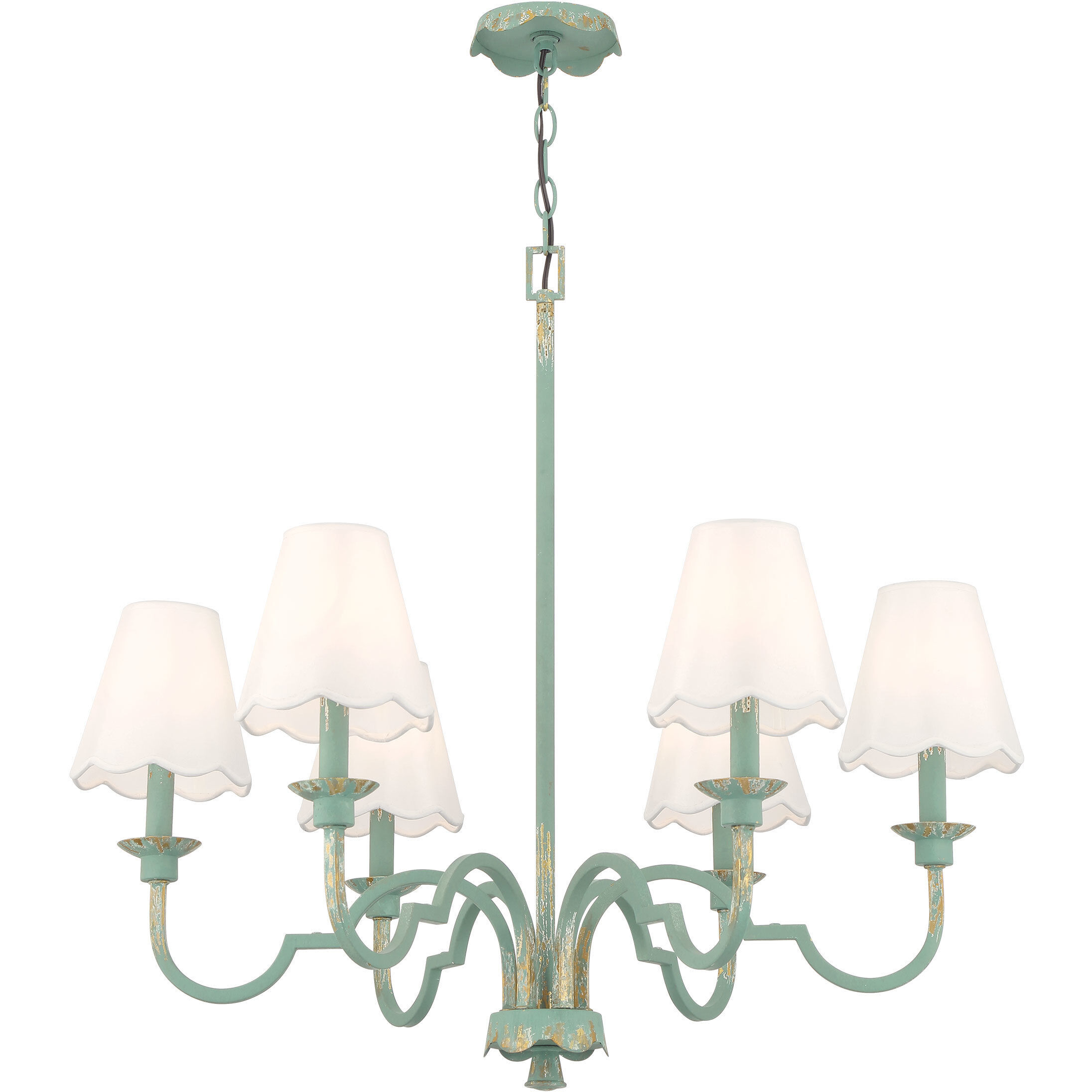 Cheshire 31.25 inch 60.00 watt Antique Teal Chandelier Ceiling Light