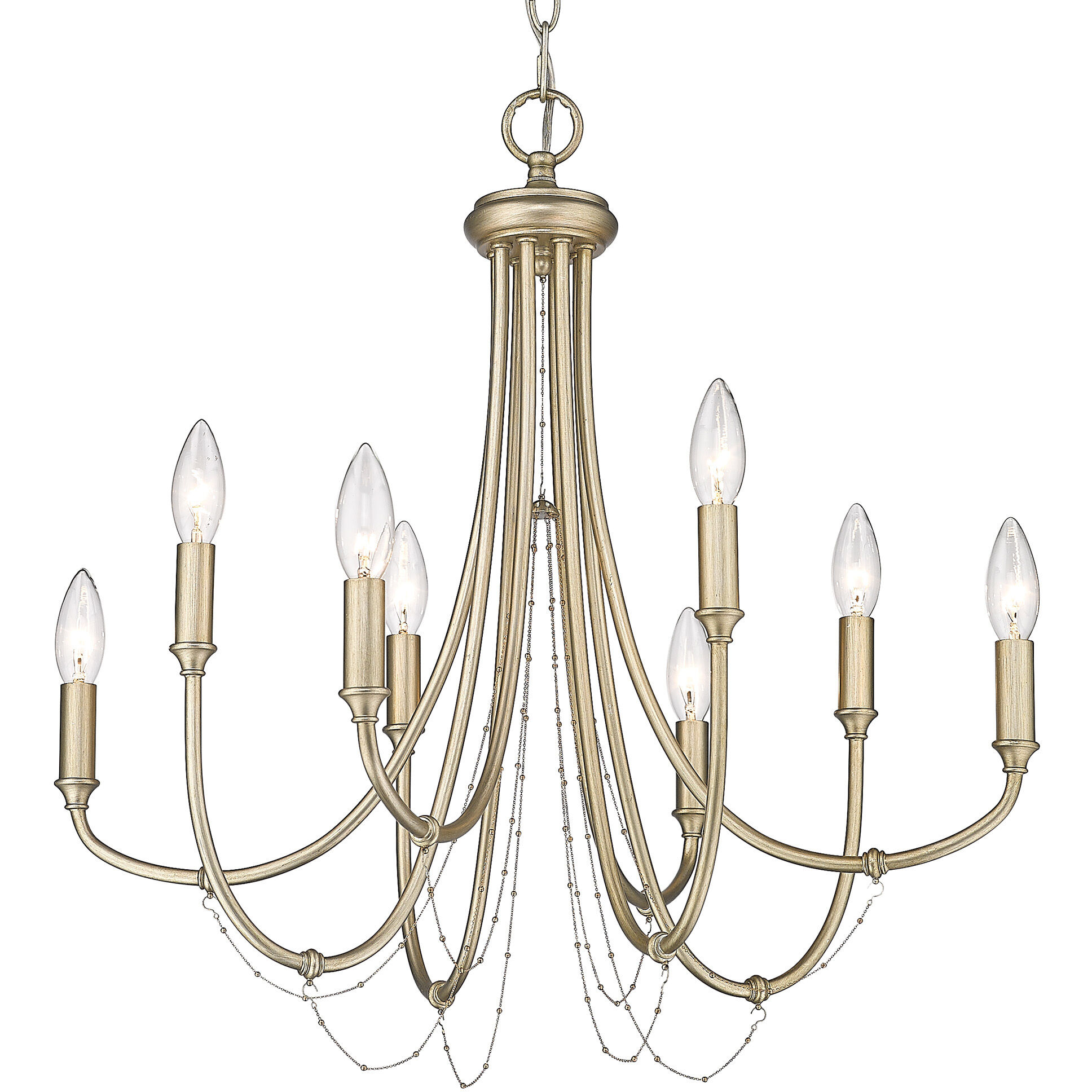 Kamila 24 inch 60.00 watt White Gold Chandelier Ceiling Light