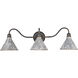 Jasper 3 Light 34 inch Antique Black Iron Vanity Light Wall Light