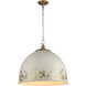 Alison 5 Light 21 inch Vintage Gold Pendant Ceiling Light in Antique Ivory