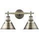 Yep Orwell Vanity Wall Light in Aged Brass