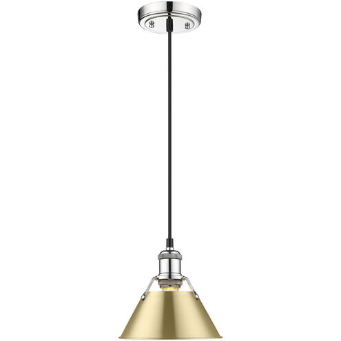 Orwell 1 Light 7.5 inch Chrome Pendant Ceiling Light in Brushed Champagne Bronze