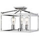Wesson 3 Light 14 inch Chrome Semi-flush Ceiling Light