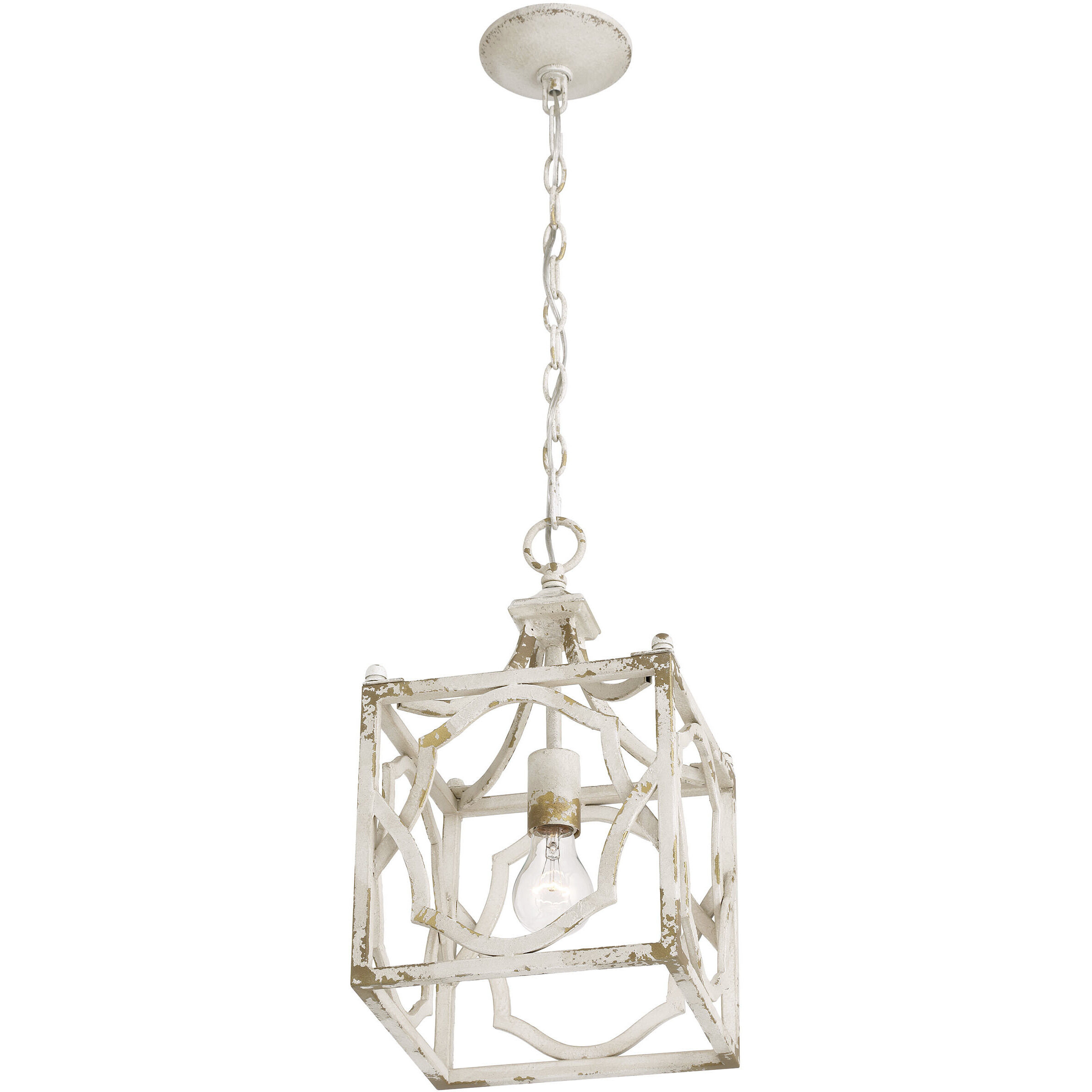 Laurent 1 Light 9 inch Antique Ivory Pendant Ceiling Light