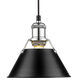 Yep Orwell Pendant Ceiling Light in Chrome, Matte Black, Damp