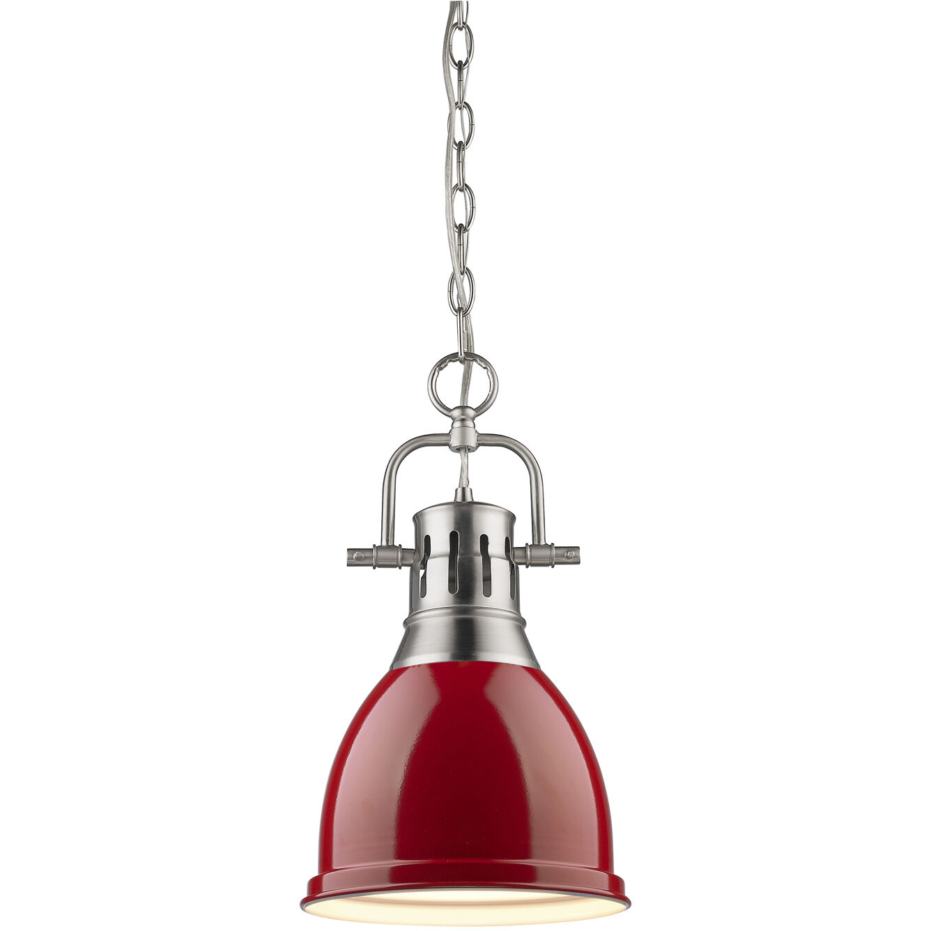 Yep Duncan Pendant Ceiling Light in Pewter, Red