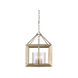 Smyth 3 Light 12 inch White Gold Semi-flush Ceiling Light in Clear Glass, Convertible