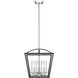 Mercer Pendant Ceiling Light in Matte Black/Chrome