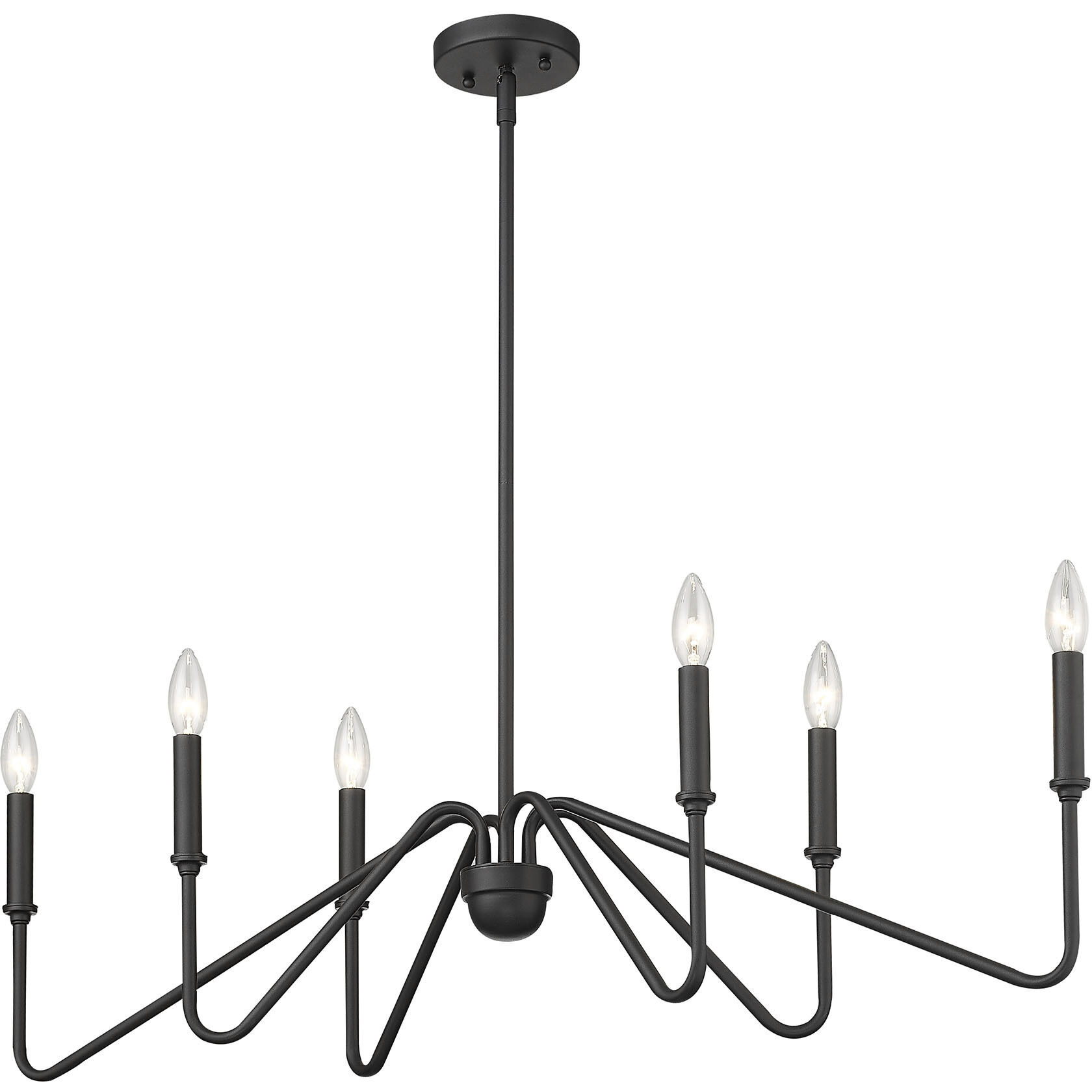 Yep Kennedy Island Light Ceiling Light in No Shade, Natural Black