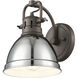 Yep Duncan Vanity Wall Light in Rubbed Bronze, Chrome