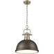 Yep Duncan Pendant Ceiling Light in Aged Brass, Rubbed Bronze