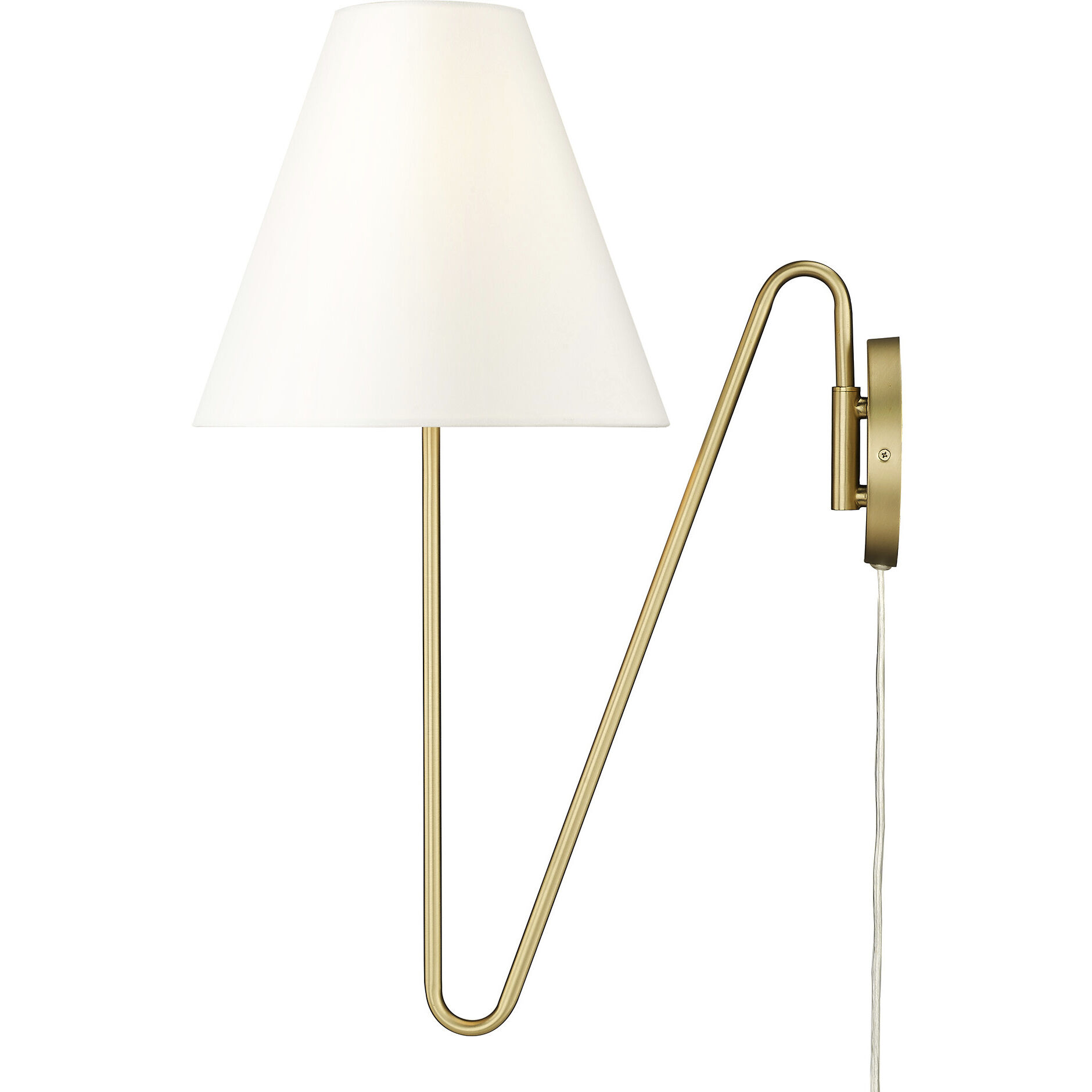 Yep Kennedy 1 Light 11.75 inch Brushed Champagne Brass Swing Arm Wall Lamp Wall Light