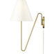 Yep Kennedy 1 Light 11.75 inch Brushed Champagne Brass Swing Arm Wall Lamp Wall Light