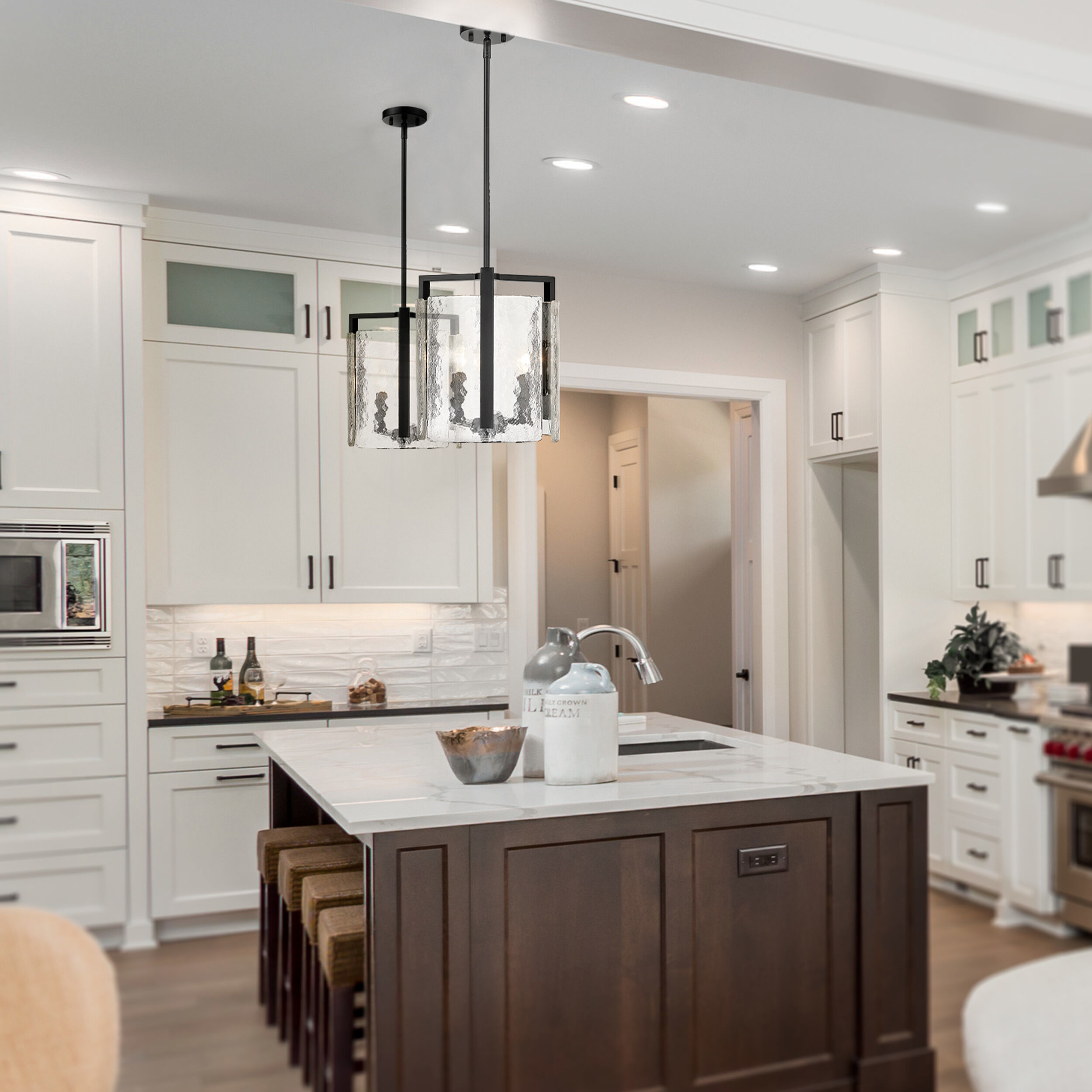 Aenon 3 Light 13 inch Matte Black Pendant Ceiling Light