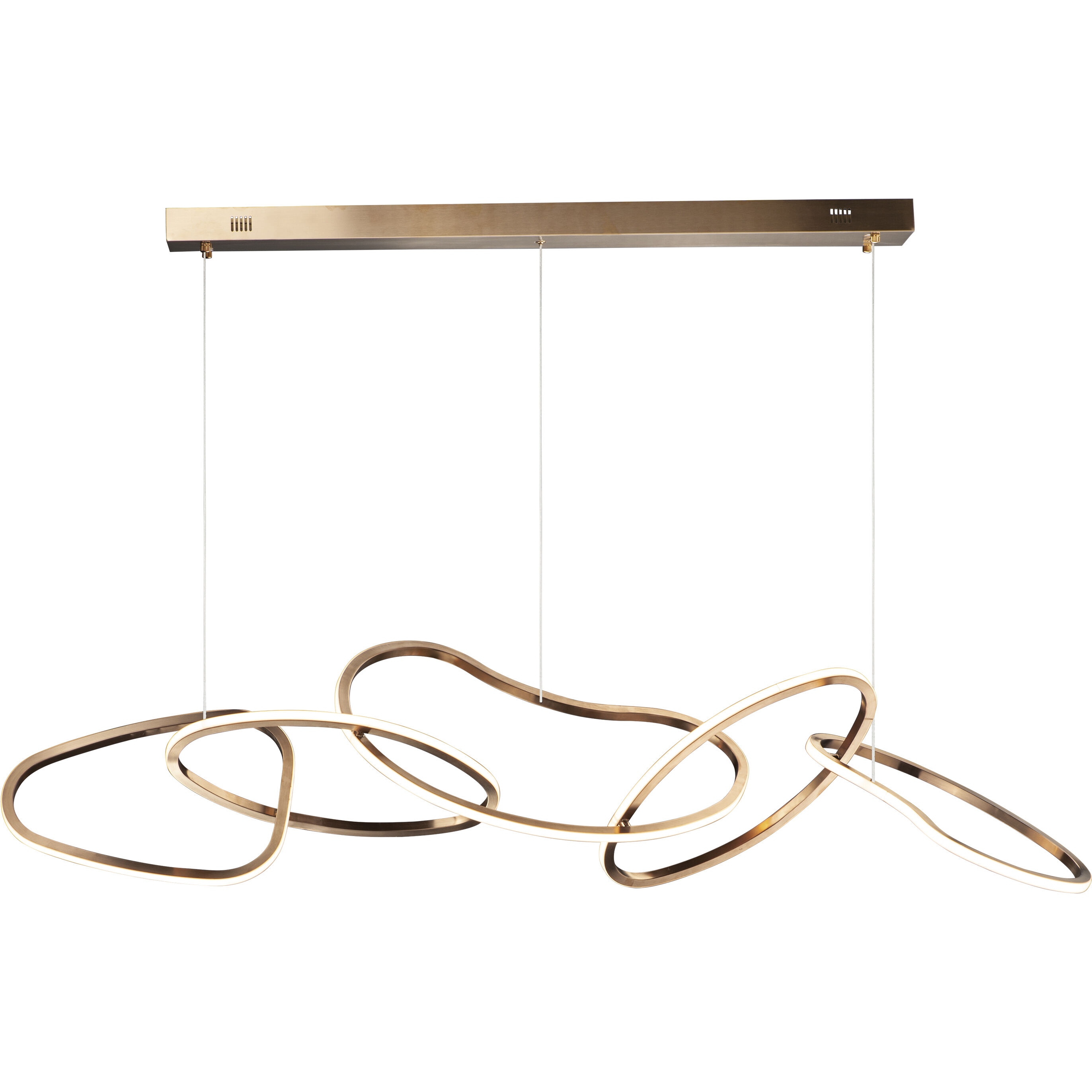 Unity LED 55 inch Brushed Champagne Linear Pendant Ceiling Light