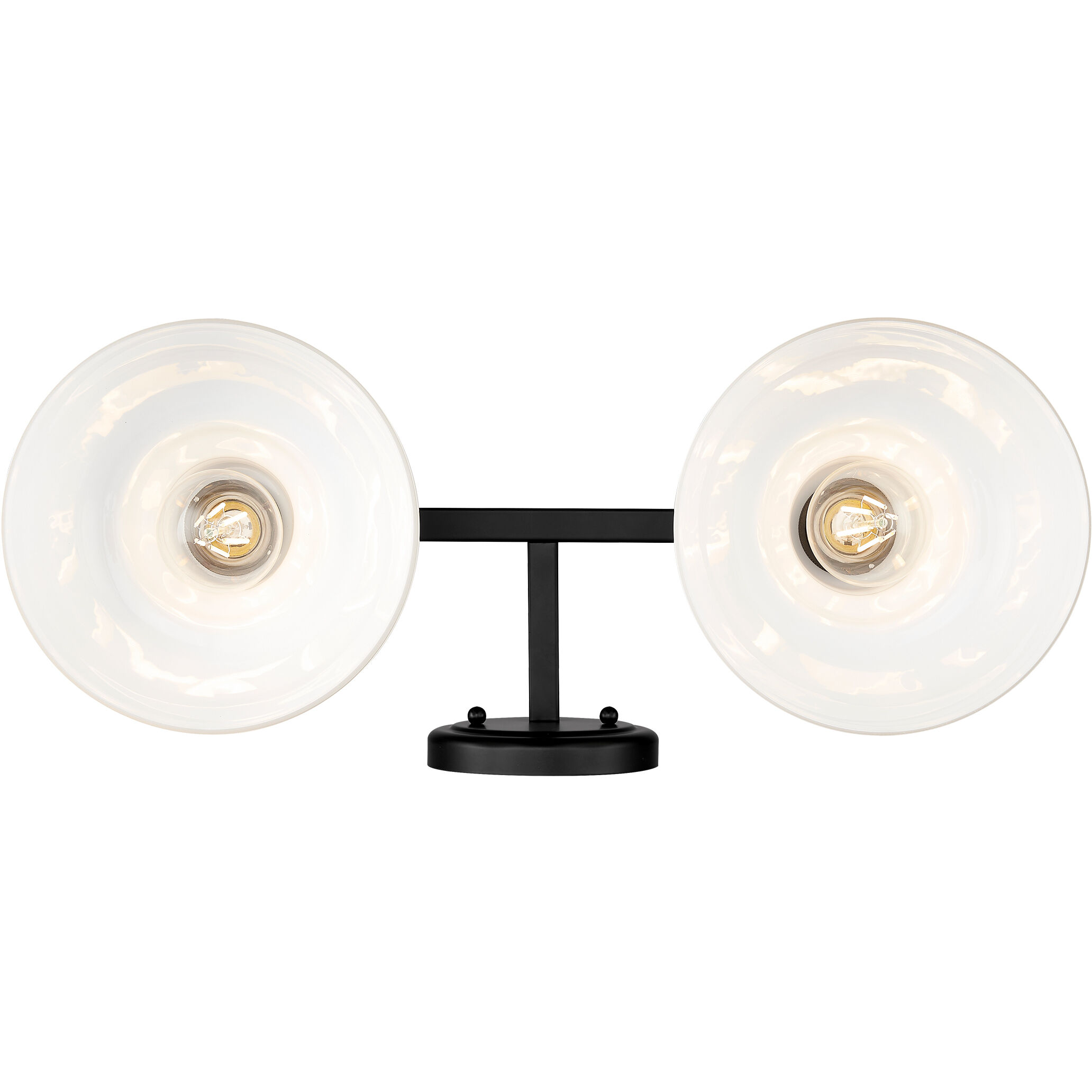 Yep Carver Vanity Wall Light in Matte Black, Vintage Milk Glass