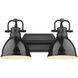 Yep Duncan Vanity Wall Light in Matte Black, Black