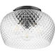 Adeline 3 Light 14 inch Matte Black Flush Mount Ceiling Light