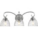 Audra 3 Light 25.5 inch Chrome Vanity Light Wall Light