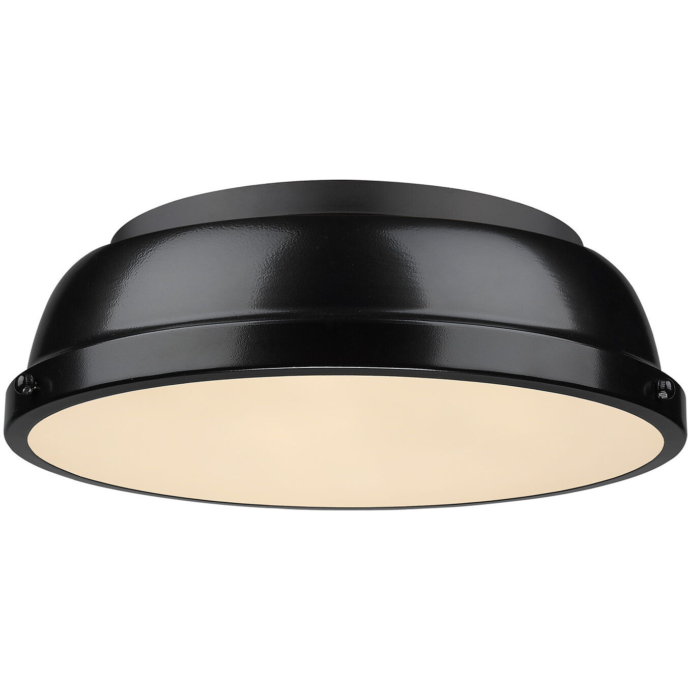 Yep Duncan 2 Light 14 inch Matte Black Flush Mount Ceiling Light, Damp