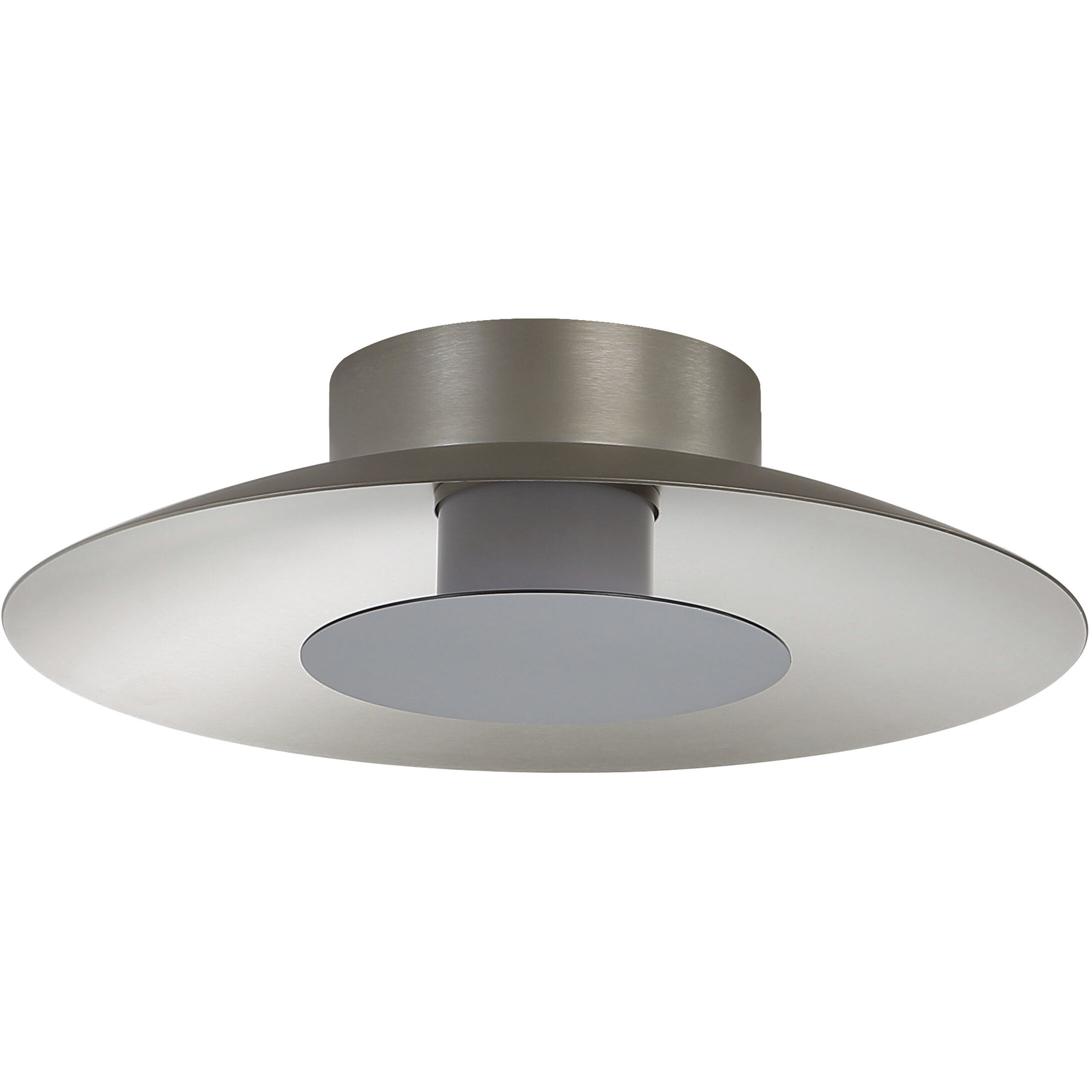 Yep Luma LED 11.75 inch Sand Nickel Flush Mount Ceiling Light in Graphite