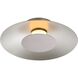 Luma LED 11.75 inch Sand Nickel Flush Mount Ceiling Light in Coffee Silver
