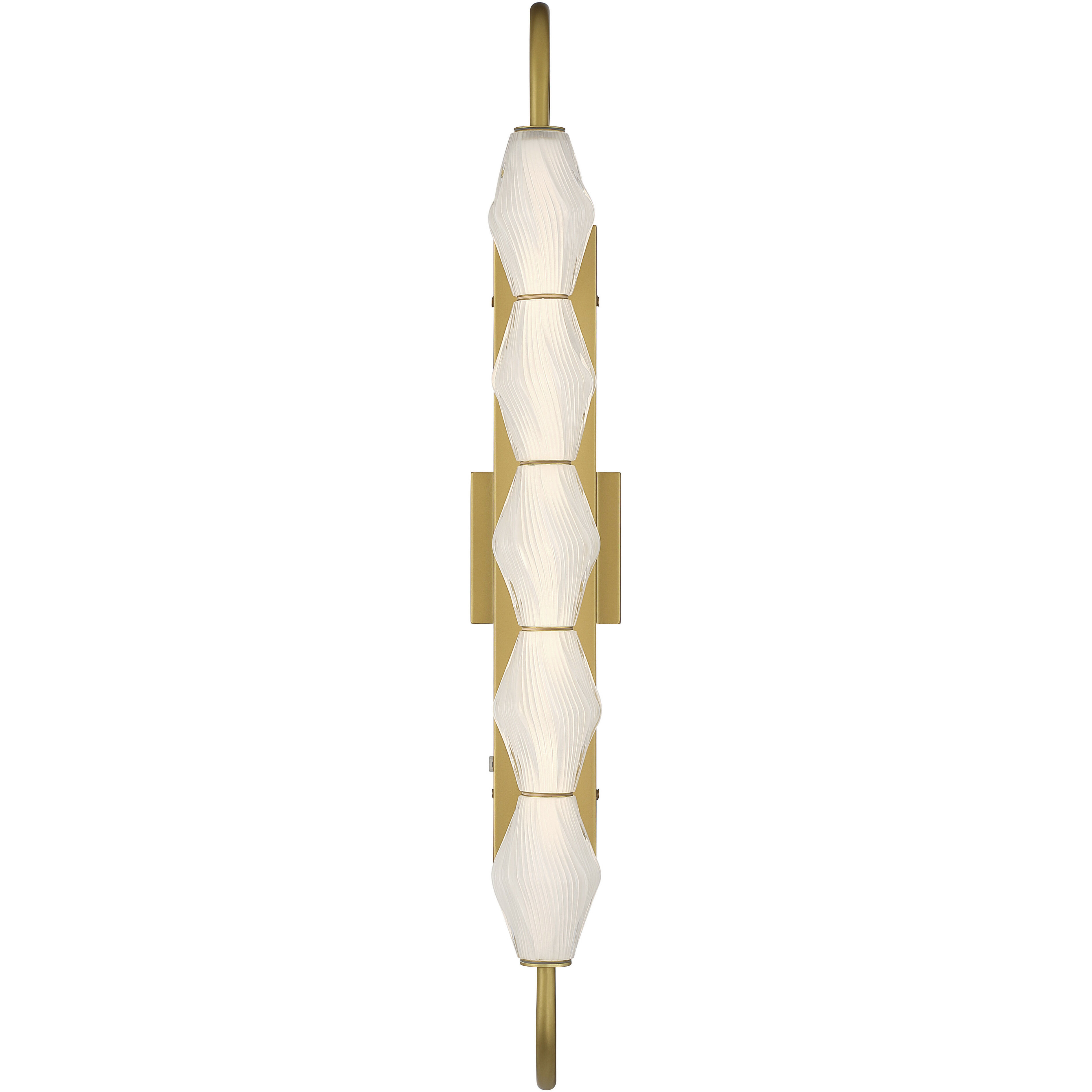 Geode 5 Light 31.75 inch Satin Brushed Gold Outdoor Wall Light