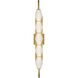 Geode 5 Light 31.75 inch Satin Brushed Gold Outdoor Wall Light