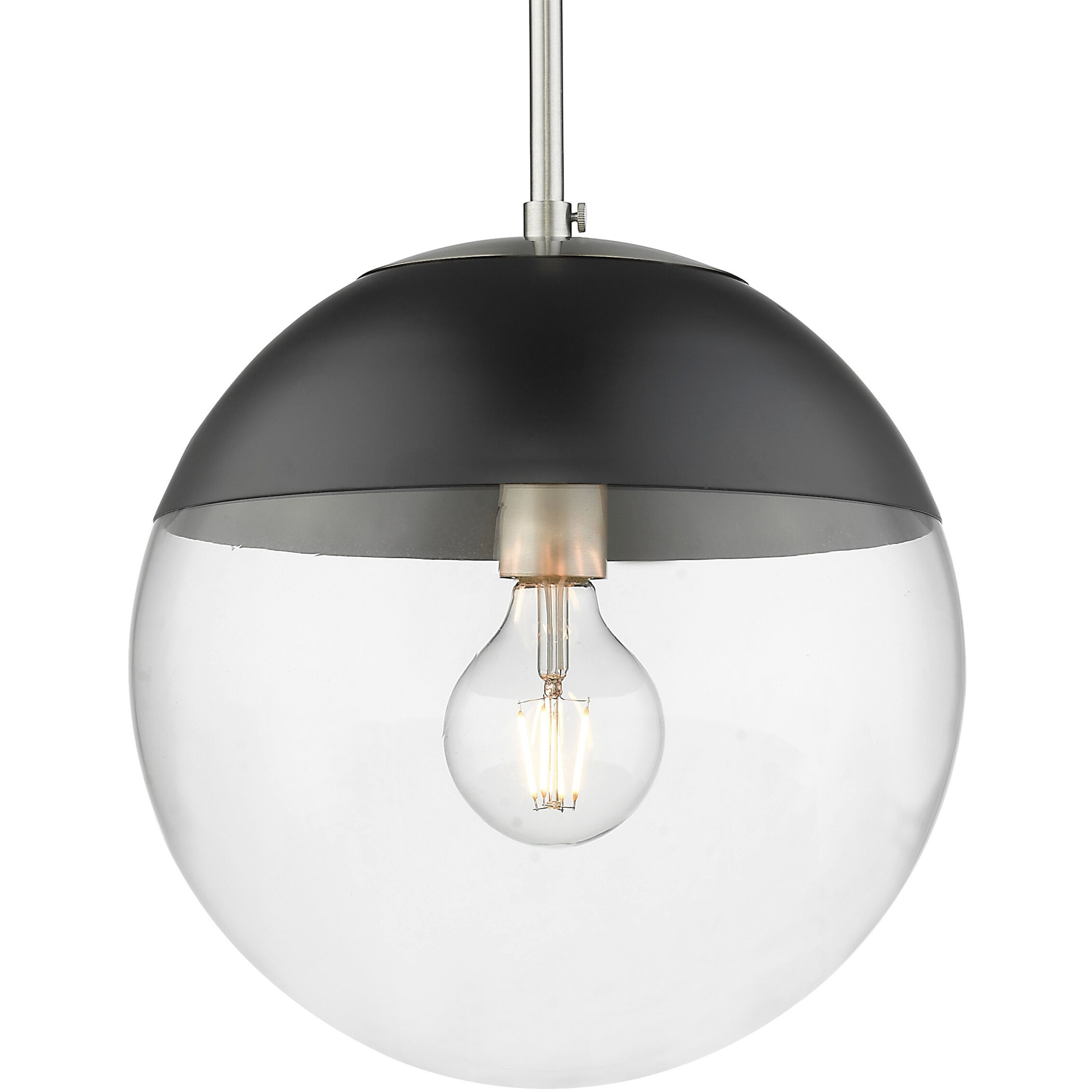 Dixon Pendant Ceiling Light in Pewter, Matte Black, Large