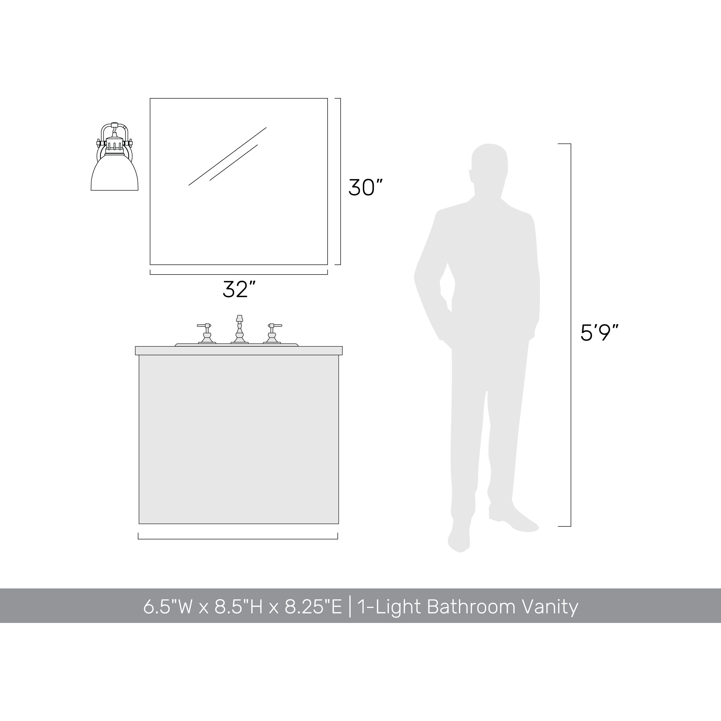 Yep Duncan Vanity Wall Light in Rubbed Bronze