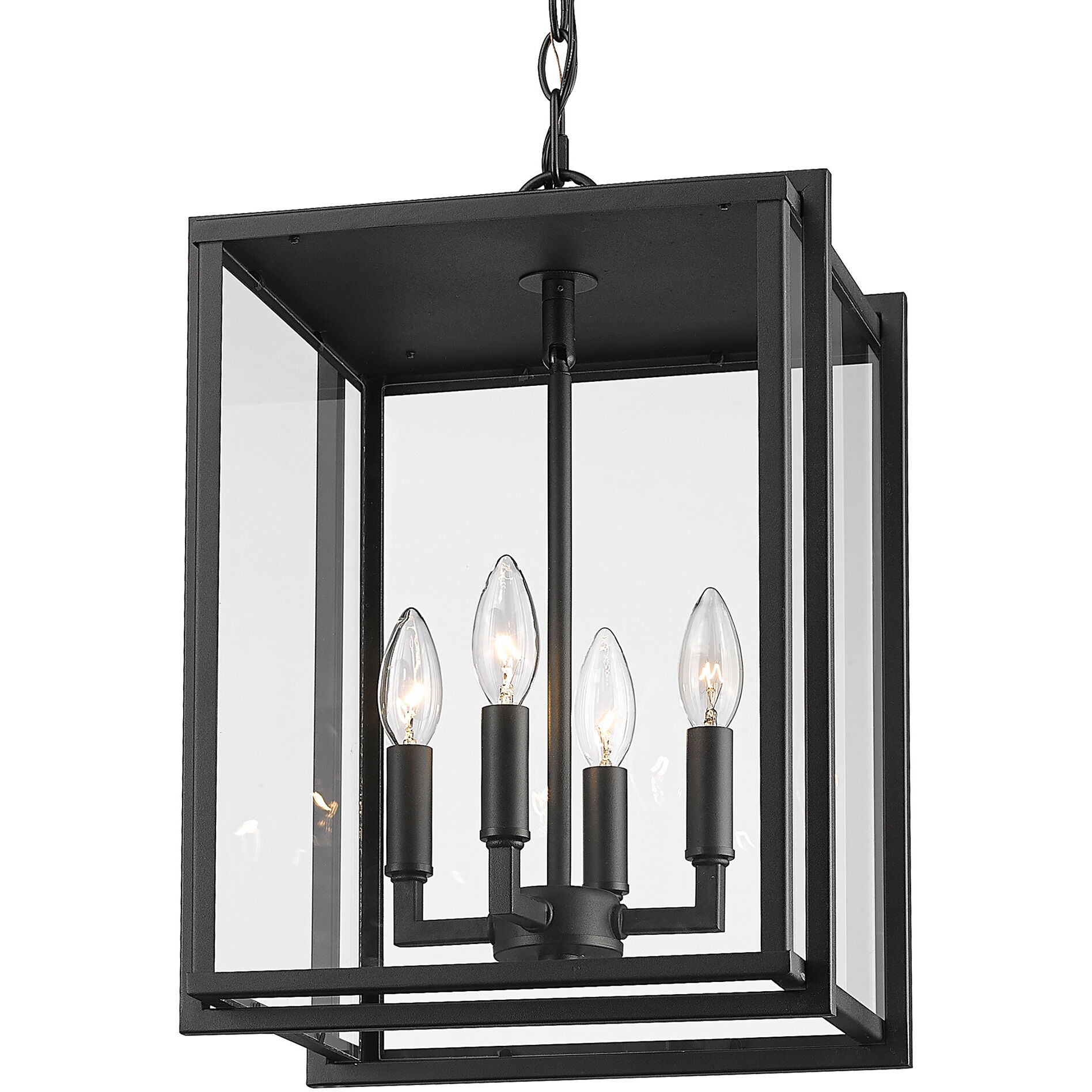 Tribeca 4 Light 12 inch Natural Black Outdoor Pendant