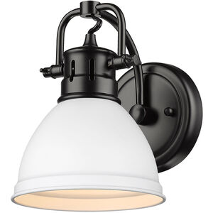 Duncan 1 Light 8 inch Matte Black Bath Vanity Wall Light in Matte White