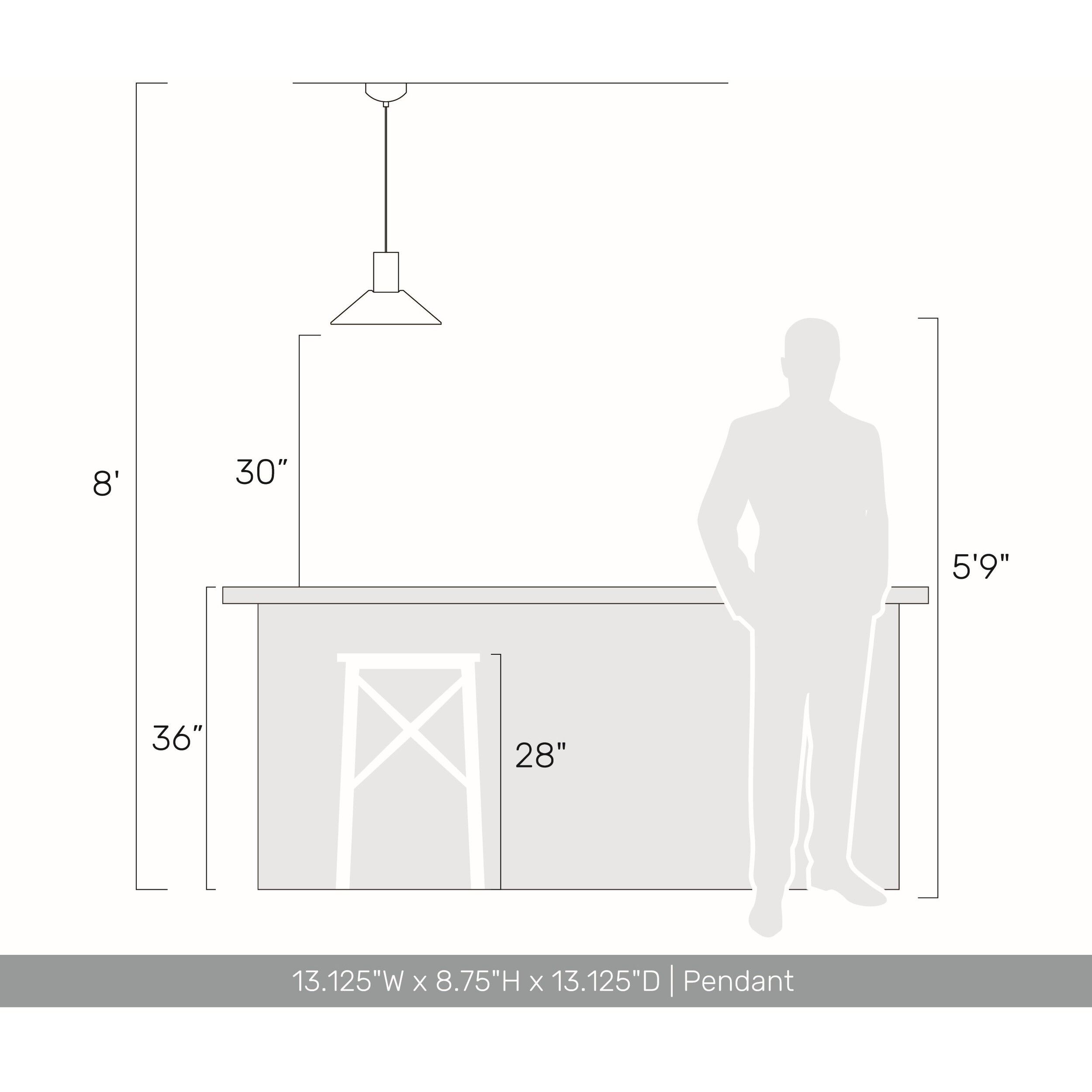 Faroe Pendant Ceiling Light in Earth Yellow/Grey
