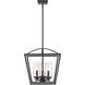 Mercer 3 Light 15 inch Matte Black Pendant Ceiling Light in Matte Black/Matte Black