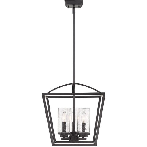 Mercer 3 Light 15 inch Matte Black Pendant Ceiling Light in Matte Black/Matte Black