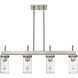 Winslett 4 Light 35 inch Pewter Linear Pendant Ceiling Light