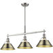 Yep Orwell Island Light Ceiling Light in Pewter, Aged Brass