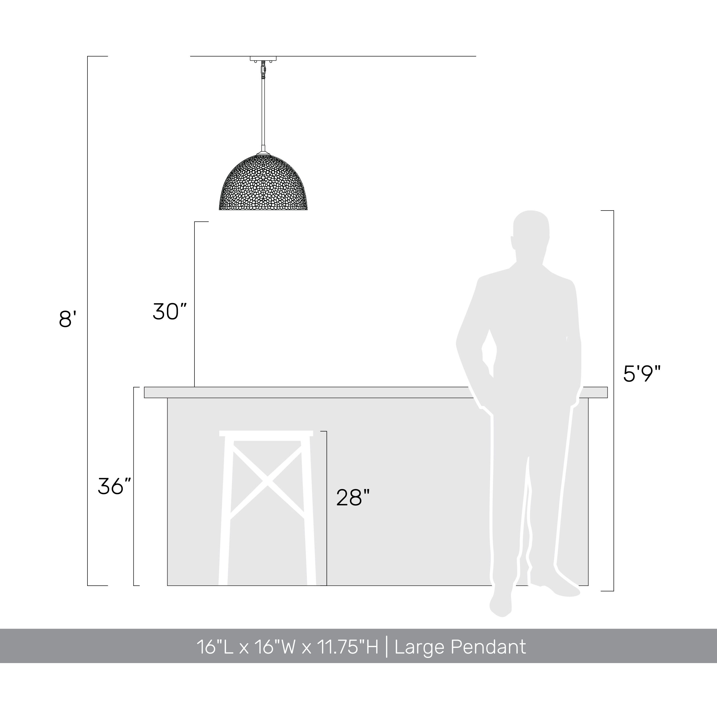 Shepard Pendant Ceiling Light in Modern Brass