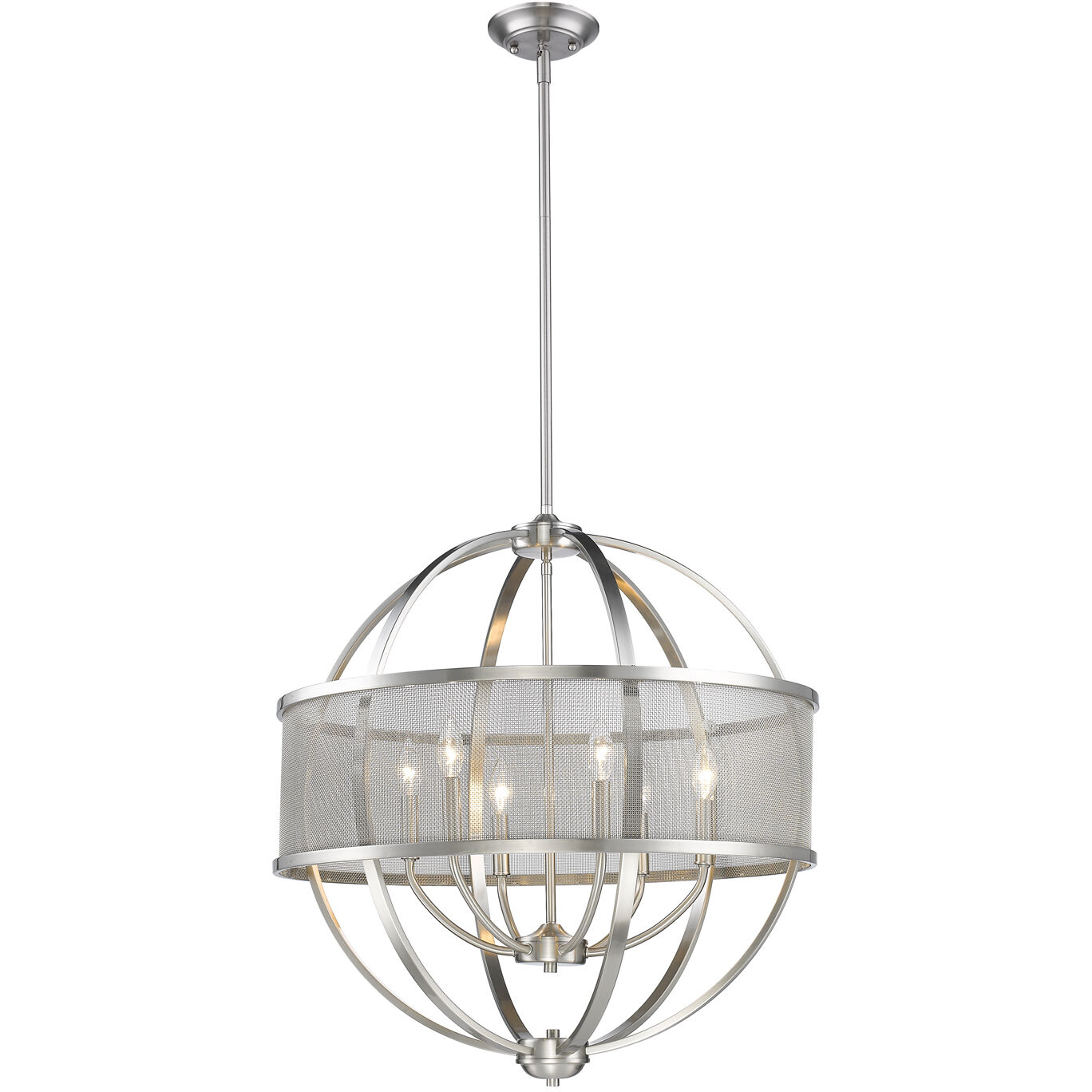 Colson 6 Light 26 inch Pewter Chandelier Ceiling Light