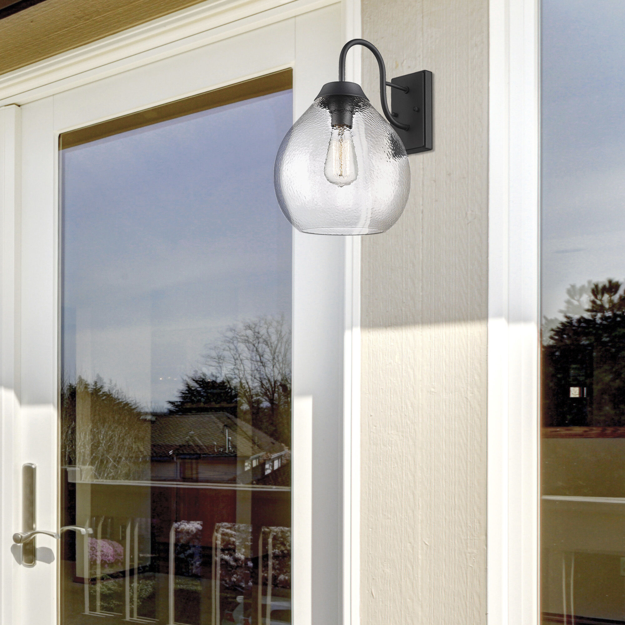 Ariella 1 Light 14.75 inch Natural Black Outdoor Wall