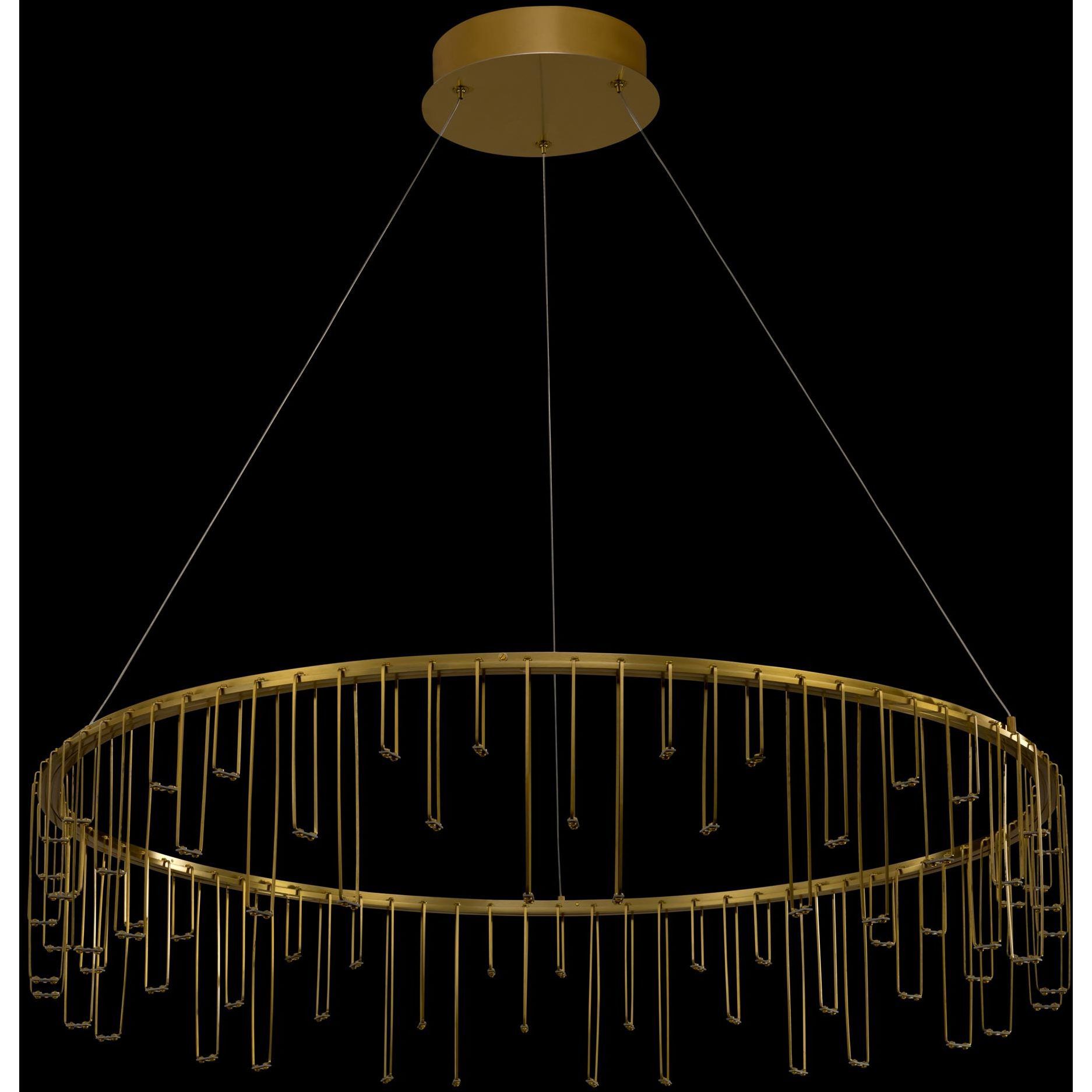Lucerna 31.5 inch 36.13 watt Stainless Steel Gold Chandelier Ceiling Light