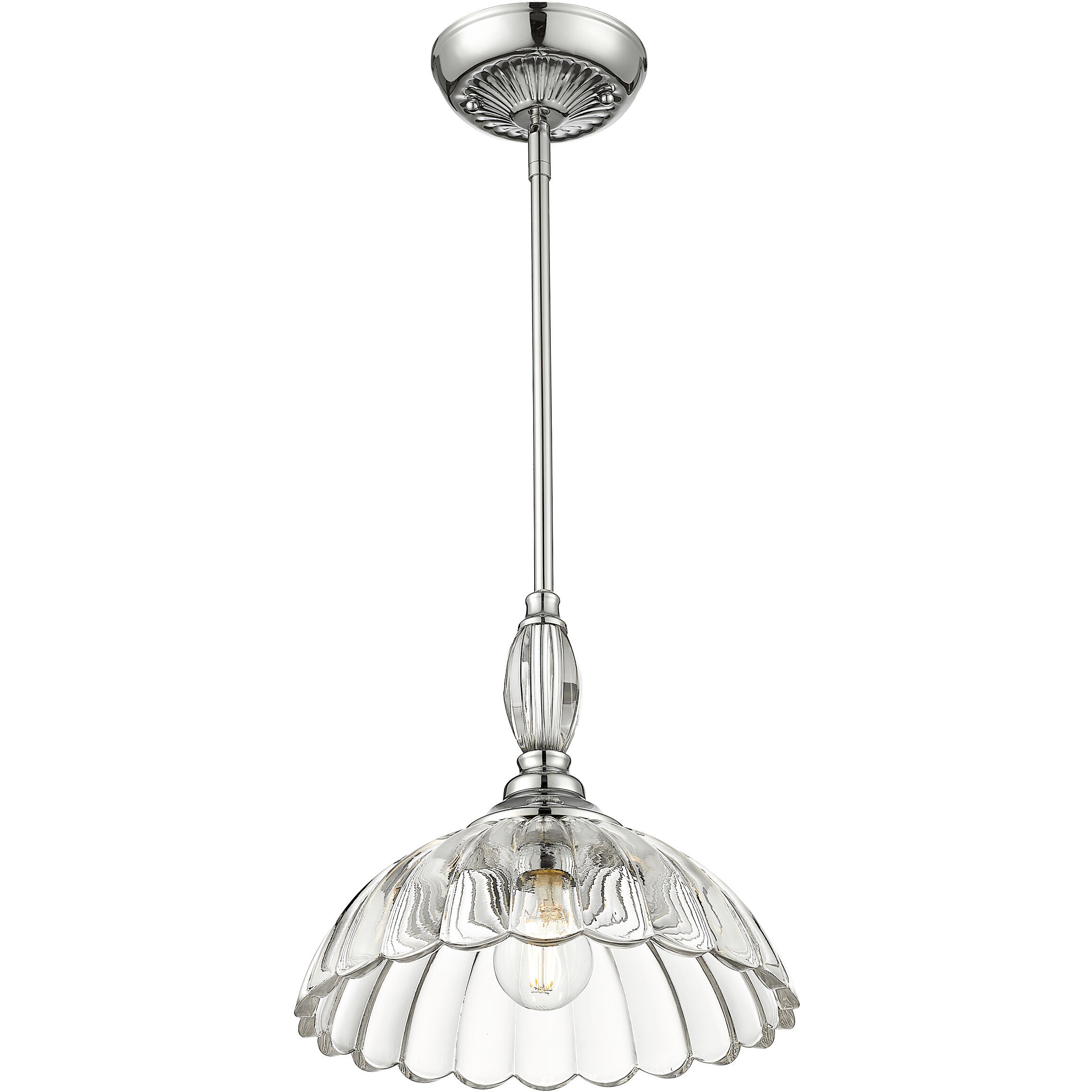Audra 1 Light 11.75 inch Chrome Pendant Ceiling Light