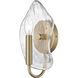 Samara 1 Light 7.75 inch Modern Brass Wall Sconce Wall Light