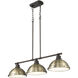 Yep Duncan Island Light Ceiling Light in Rubbed Bronze, Aged Brass