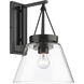 Penn 1 Light 11 inch Matte Black Wall Sconce Wall Light in Modern White