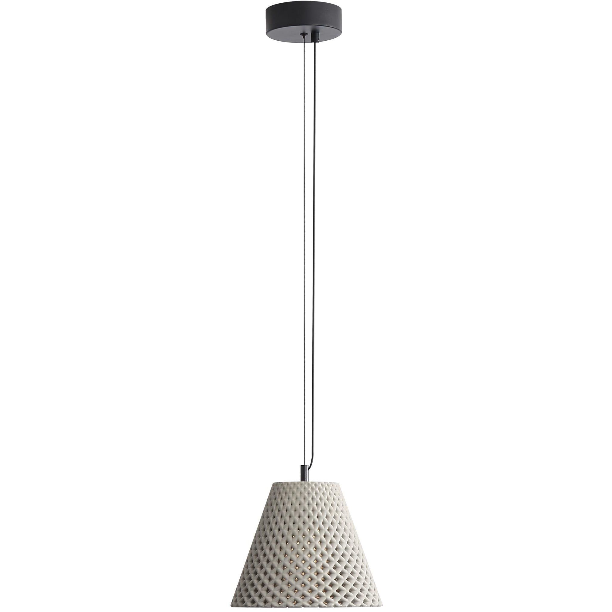 Clarus Pendant Ceiling Light in Grey Cement