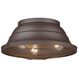 Bartlett 3 Light 7.75 inch Textured Bronze Outdoor Ceiling