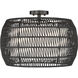 Everly 4 Light 19 inch Matte Black Semi-Flush Mount Ceiling Light in Modern Black Rattan