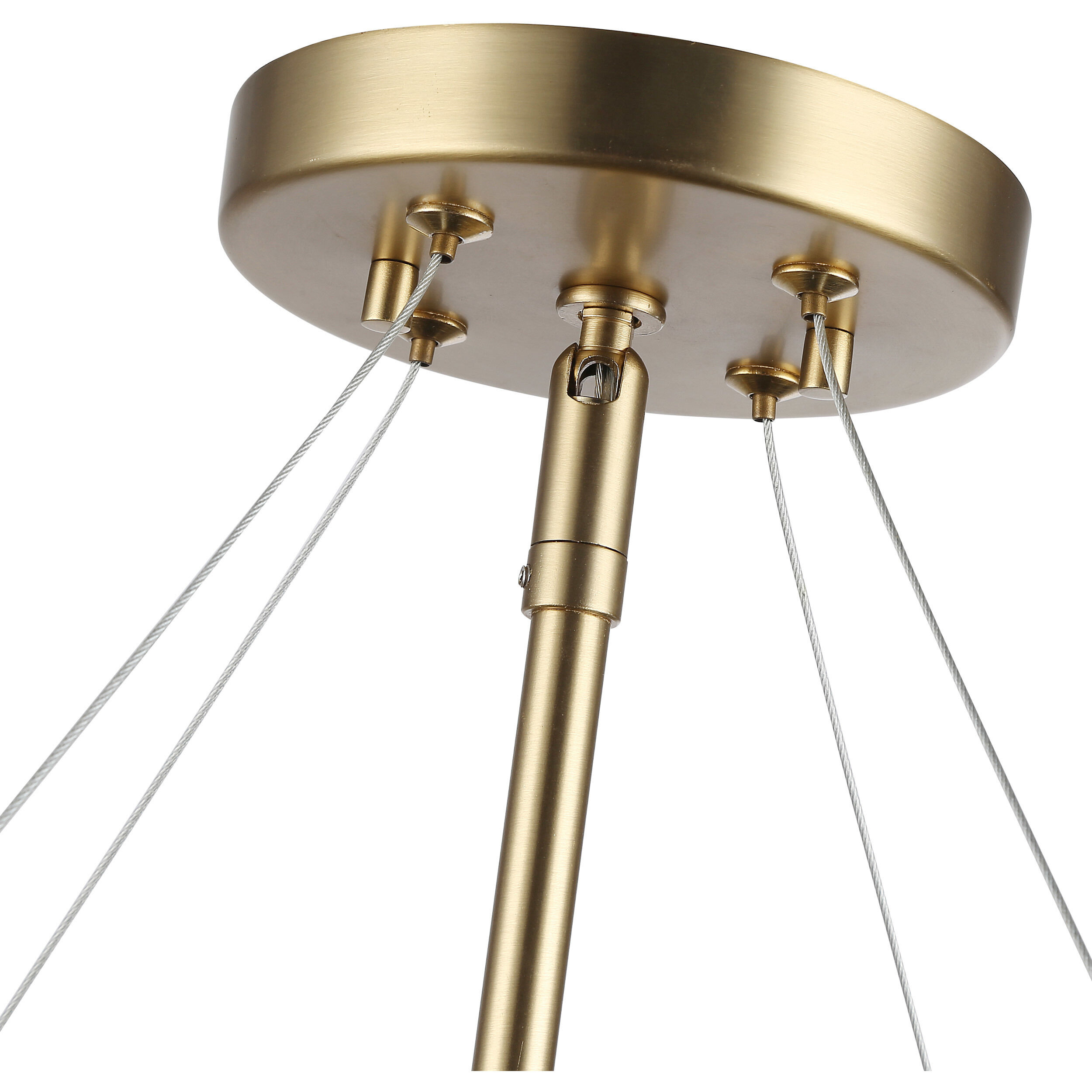 Marco 4 Light 16 inch Brushed Champagne Brass Semi-Flush Mount Ceiling Light